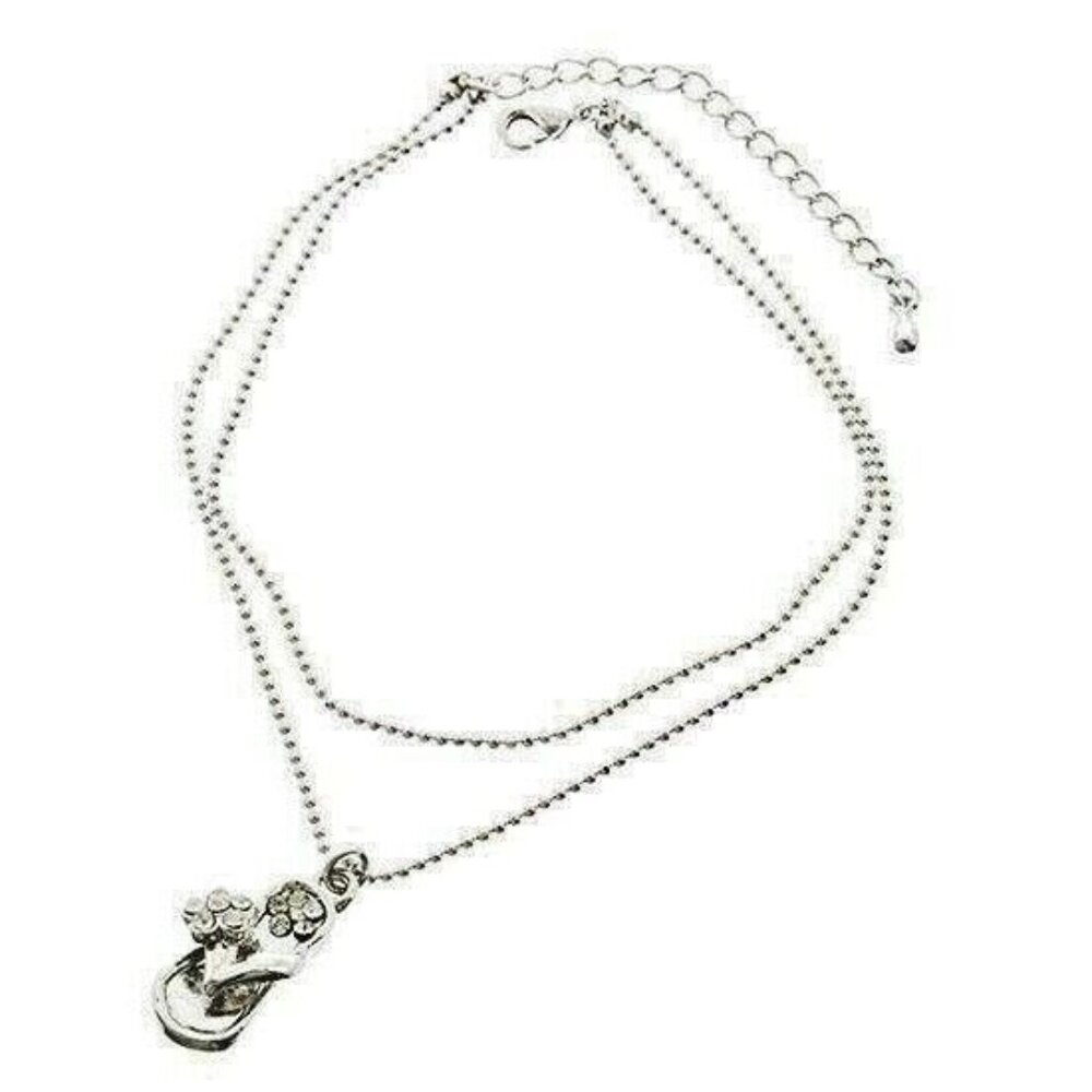 BOHO Rhinestone Flip Flop Sexy Beachy Barefoot  Bohemian Anklet Ankle Bracelet